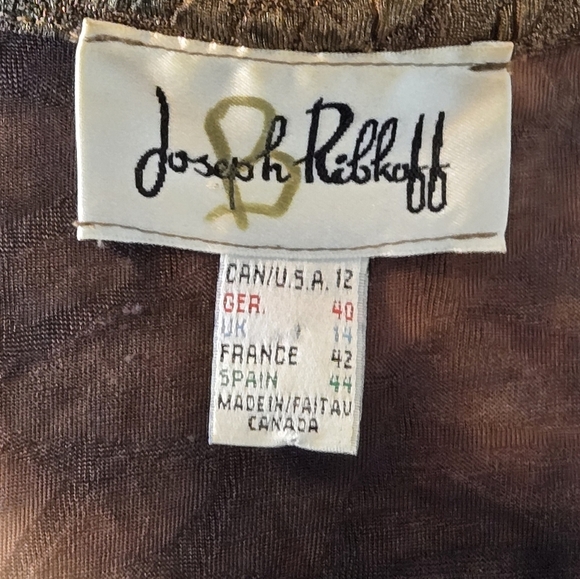 Joseph Ribkoff Metallic Animal Print Fitted Zip Jacket Size 12 Canada Edgy - Picture 6 of 11